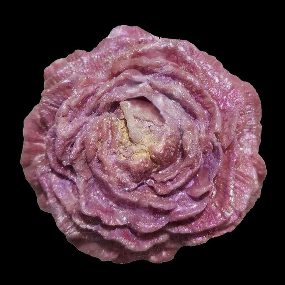 NEW 1 Piece Camellia Candle Rose Shaped Scented Small Soy Wax Handmade - Picture 4 of 4